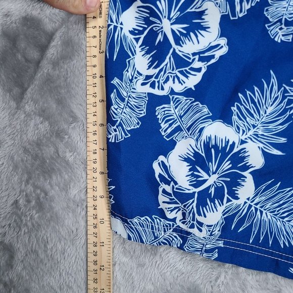 OP Shorts Mens 40/42 Blue Hibiscus Hawaiian Board Surf Swim Trunks Ocean Pacific - Picture 7 of 9